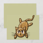 超かわいいアニメ豹の子 ポストカード (正面/裏面)