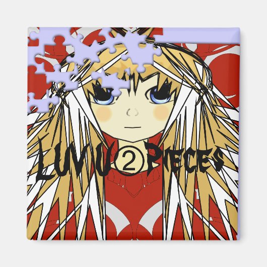超かわいいアニメLoveガールU2個入 マグネット (正面)