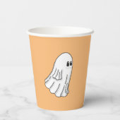 超かわいいハロウィンのお化け 紙コップ (裏面)