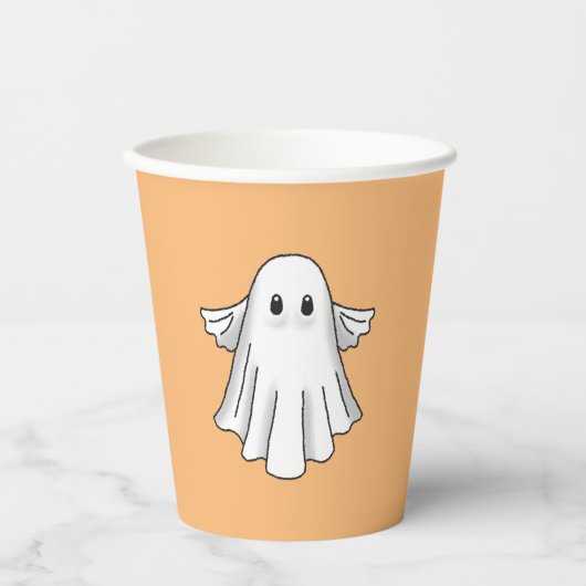 超かわいいハロウィンのお化け 紙コップ (正面)