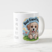 超かわいい子犬のベストフレンド ジャンボコーヒーマグカップ (正面右)