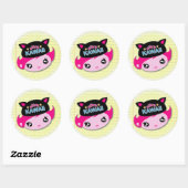 超かわいい-女の子のステッカー ラウンドシール (シート)