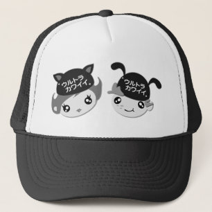 超かわいい-白黒ロゴの帽子 キャップ