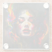 超はっきりしたリアルポートレート ガラスコースター (裏面)