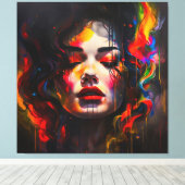 超はっきりしたリアルポートレート キャンバスプリント (インサイチュ (ウッドフロア))