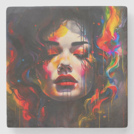 超はっきりしたリアルポートレート ストーンコースター