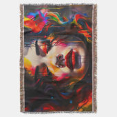 超はっきりしたリアルポートレート スローブランケット (正面縦)