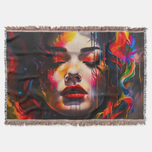 超はっきりしたリアルポートレート スローブランケット (正面)