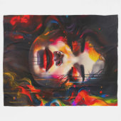 超はっきりしたリアルポートレート フリースブランケット (正面(横))