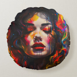 超はっきりしたリアルポートレート ラウンドクッション