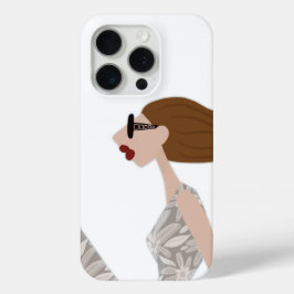 超カジュアル・シック ファッションイラストアート iPhone 15 PROケース