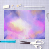 超カッコいいリアル宇宙雲水色デザイン 薄葉紙 (クラフト)