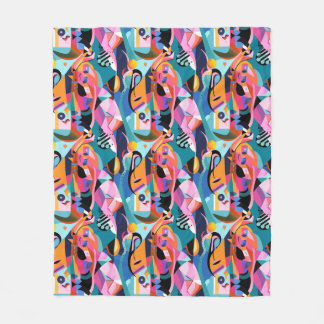 超カラフルリアル抽象芸術パターン フリースブランケット