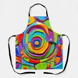 超カラフルリアル遊彫刻 エプロン