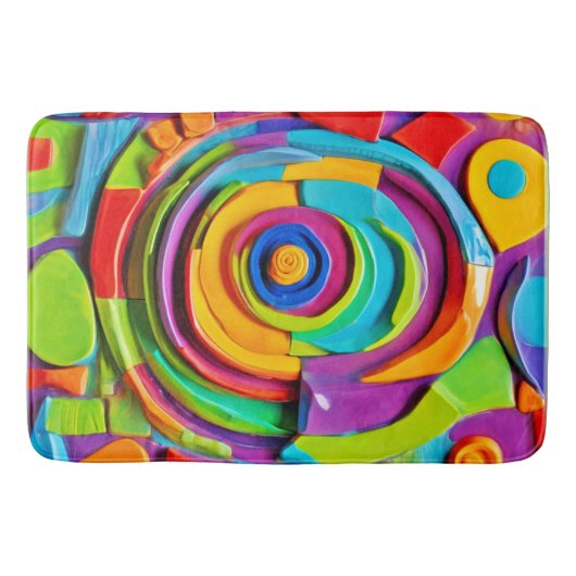 超カラフルリアル遊彫刻 バスマット (正面)