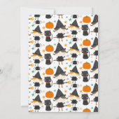 超キュートな魔女 ハロウィン 誕生日 招待状 (裏面)