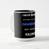 超クールな祖父になるとは夢にも思わなかった ツートーンマグカップ (正面左)