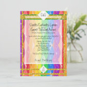 超ゲイ！ レインボーアーガイル グリッター モノグラム ウェディング I 招待状 (スタンド正面)