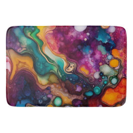 超サイケデリック純水色パターン バスマット