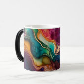 超サイケデリック純水色パターン モーフィングマグカップ (正面左)