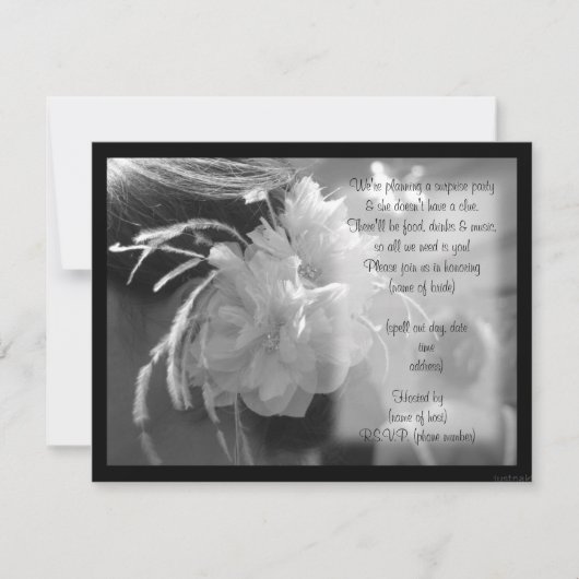 超シャワー招待状 招待状 (正面)