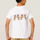 超シンプルな鹿のキッズTシャツ Tシャツ (裏面)