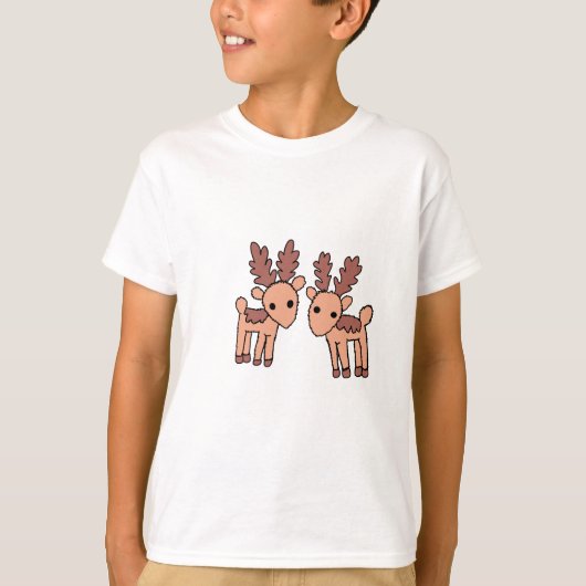 超シンプルな鹿のキッズTシャツ Tシャツ (正面)