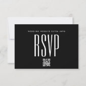 超シンプルモダンQRコード結婚のWebサイト 出欠カード (裏面)