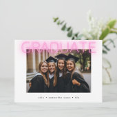 超スタイリッシュ超ネオンピンクスクールラード写真 案内状 (スタンド正面)