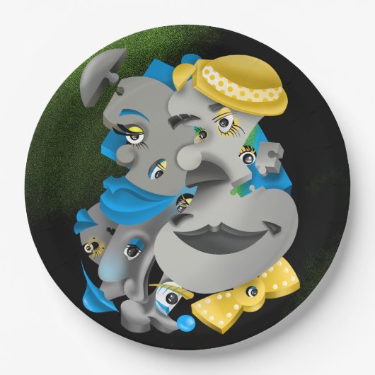 超パズル顔紙プレート ペーパープレート (正面)