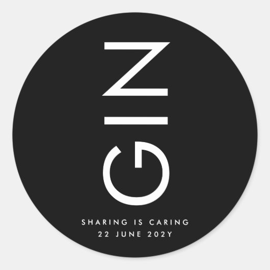 超ビッモダンクはっきりした・モノグラム酒ボトル ラウンドシール (正面)