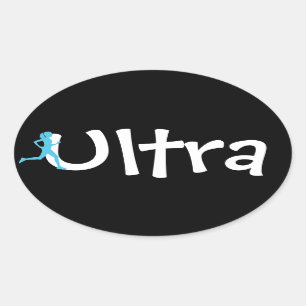超マラソンのステッカー 楕円形シール