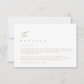 超ミニマルタイポグラフィの結婚詳細エンクロージャ 出欠カード (正面)