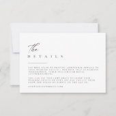超ミニマルタイポグラフィの結婚詳細エンクロージャ 出欠カード (正面)