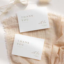 超ミニマルタイポグラフィ結婚サンキューカード サンキューカード