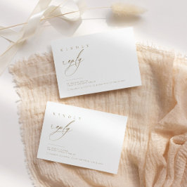 超ミニマルタイポグラフィRSVP応答 |エンクロージャ 出欠カード