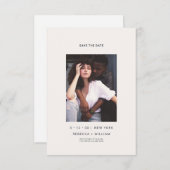 超ミニマルモダンタイポグラフィ結婚写真 招待状 (正面/裏面)