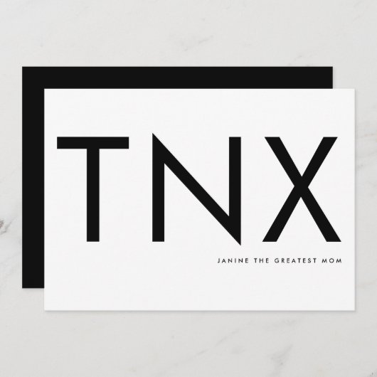 超モダンで大胆なビッグサンクス マザーズデー (正面/裏面)