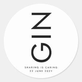 超モダンで大胆なビッグネーム ワインボトルラベル ラウンドシール