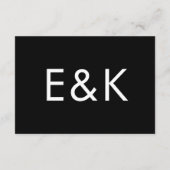 超モダンで大胆な大きな情報 ウェディング詳細 エンクロージャーカード (裏面)