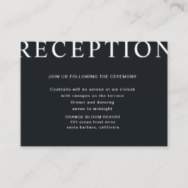 超モダンなデザインの受付案内カード エンクロージャーカード