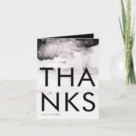 超モダンな男女平等ウェディング サンキューカード