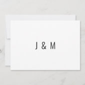 超モダンな白黒エンゲージメントパーティー 招待状 (裏面)