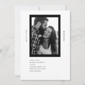 超モダンな白黒写真シンプル白黒招待状 招待状 (正面)