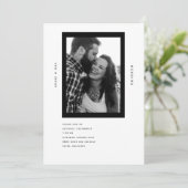 超モダンな白黒写真シンプル白黒招待状 招待状 (スタンド正面)