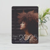 超モダンミニマルカスタム写真卒業 案内状 (スタンド正面)