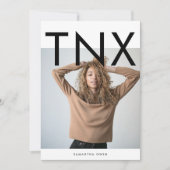 超モダン大はっきりしたTNXシンプル卒業 サンキューカード (正面)