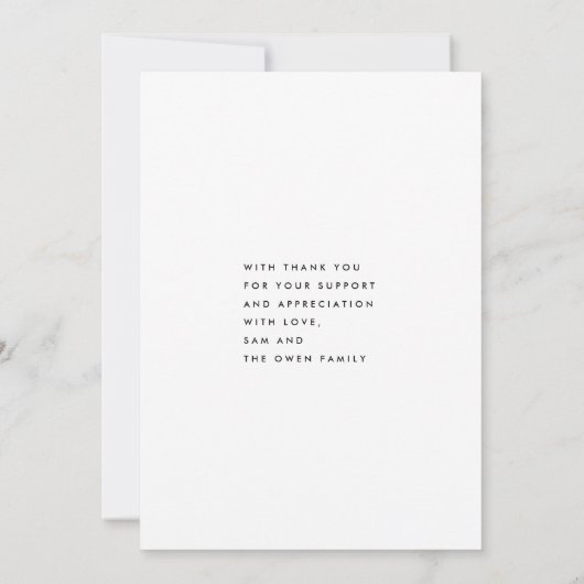 超モダン大はっきりしたTNXシンプル卒業 サンキューカード (裏面)