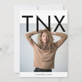 超モダン大はっきりしたTNXシンプル卒業 サンキューカード