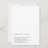 超モダン美ミニマル的結婚な 招待状 (正面)